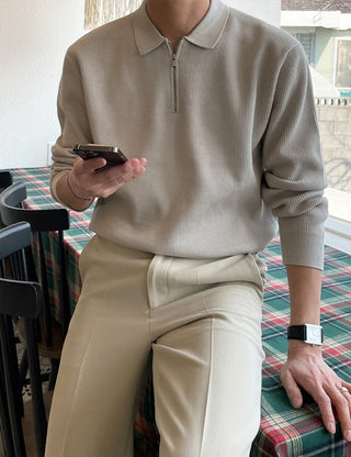 Cooper Washable Half-Zip Collar Knit (High Q)