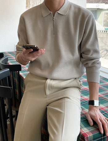 Cooper Washable Half-Zip Collar Knit (High Q)