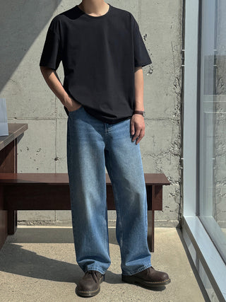 Must-have Washed U-Neck  T-shirt
