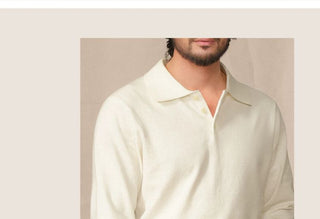 [CULTUM] Cashmere Blend Polo Knit Sweater