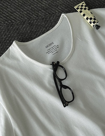 [high Q] Archive U-neck Short Sleeve T-shirt (6 colors)