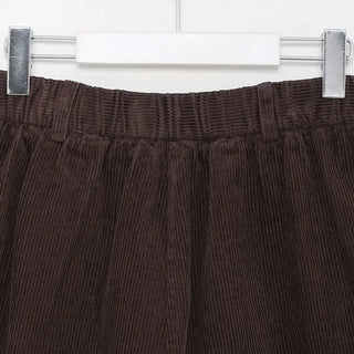 Two-pleat corduroy shorts