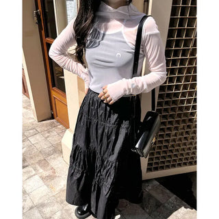See-through turtleneck t-shirt