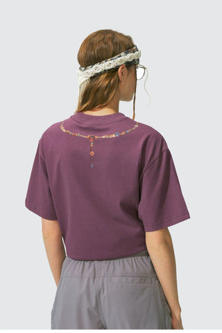 [Monterest] Necklace Print Embroidered Relaxed Tee