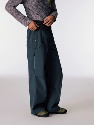 [CONP] Outdoor Swirl Pocket Zip Wide Pants