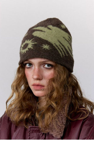 [Monterest] Jacquard Pattern Brushed Knit Beanie