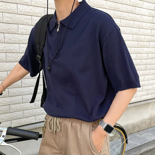 cool basic zip-up knit