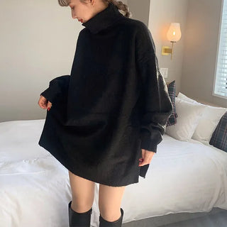 Turtleneck knit dress