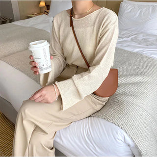 wave boat neck knit