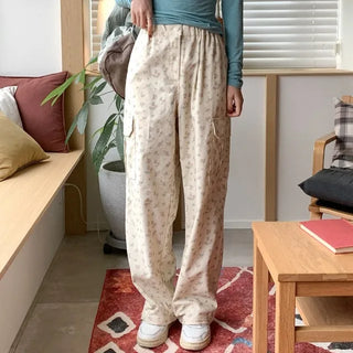 Flower Corduroy Pants
