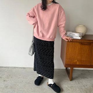 Pastel brushed fleece sweatshirt - P000KZUH
