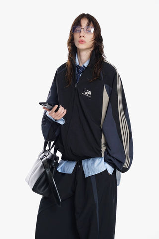 [MASONPRINCE] 90s Color Block Track Jacket & Pants Set