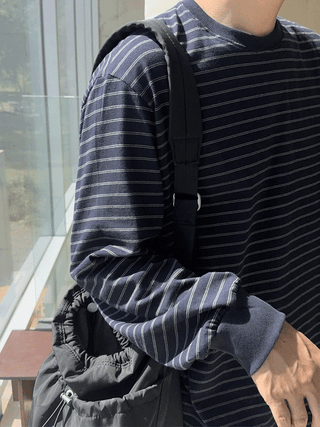 Bloom Stripe Ribbed T-shirt