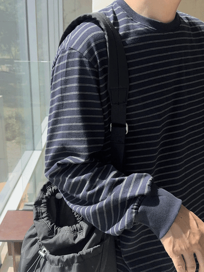 Bloom Stripe Ribbed T-shirt