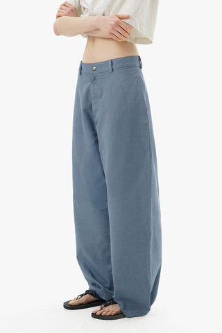 [MASONPRINCE] Faded Curved-Cut Pants
