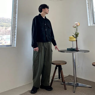 Pocket suede jacket