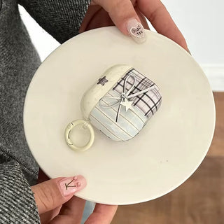 Preppy Plaid Bow AirPods Case