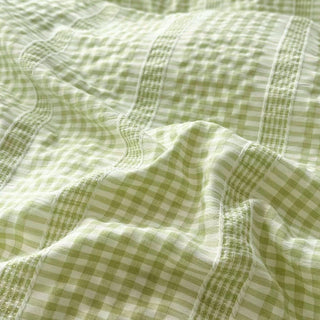 Green and Cream Ruffle Bedding Set