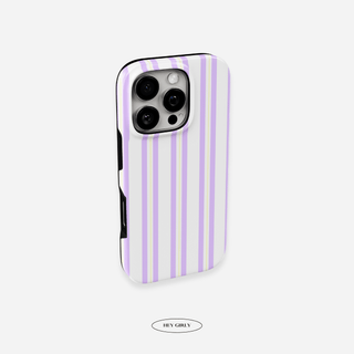 Purple and Yellow Striped iPhone Case