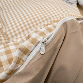 Gingham Plaid Duvet Cover Set
