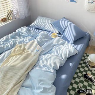 Solid Blue Bedding Set