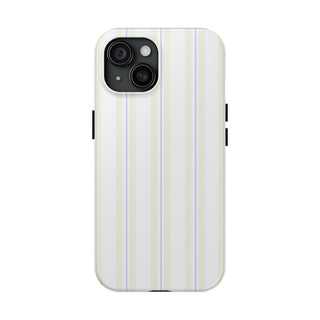 Cream and Lilac Striped iPhone Case