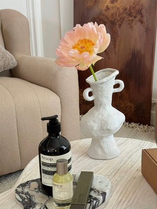Japandi Minimalist Ceramic White Vase
