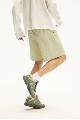 [Monterest] Water Repellent Contrast Stitch Shorts