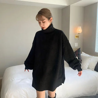 Turtleneck knit dress