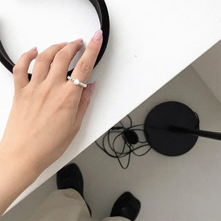 White Heart Ring