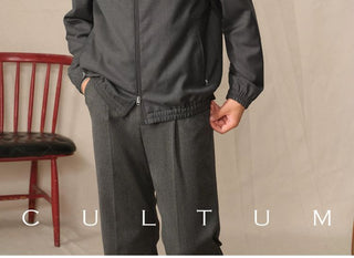 [CULTUM] Wool Blend Hooded Zip-Up Jacket