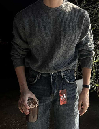 Mono Cashmere Round Knit (soft fabric)