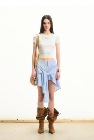 [NOTAWEAR] Patchwork Ties Skirt