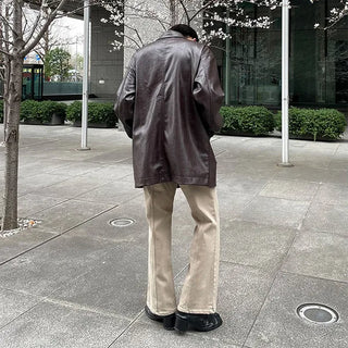 Cotton line flare pants
