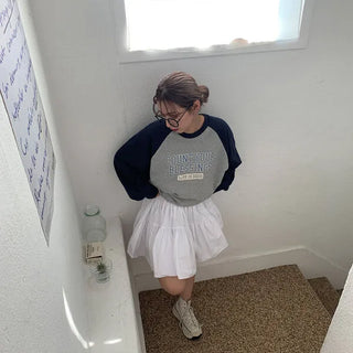 Colored Sleeveless Lettering Sweatshirt