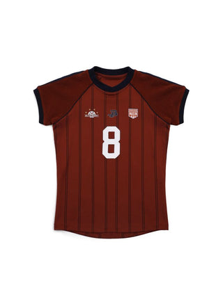 [MASONPRINCE] Mesh Sleeve Striped Sports Jersey Tee