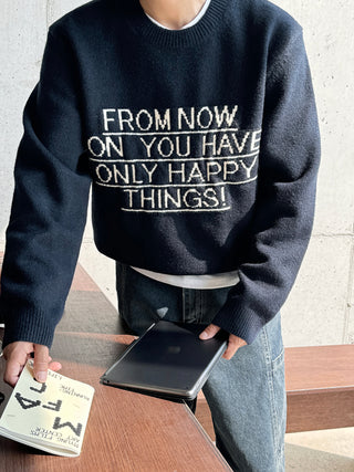 FROM NOW Intarsia Soft Knit