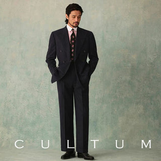 [CULTUM] 1930s Pinstripe Double-Breasted Peak Lapel Suit