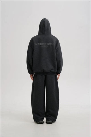 [MASONPRINCE] Air Layer Stand Collar Hoodie Set