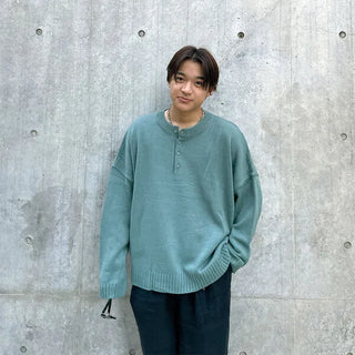 (Unisex) Oversized Button Knit