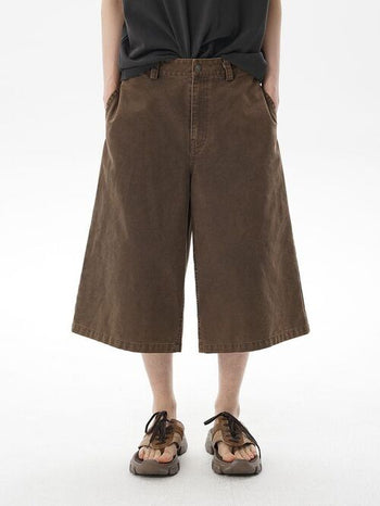 [MASONPRINCE] Wide Cropped Pants