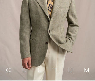 [CULTUM] Heavyweight Wool Herringbone Blazer