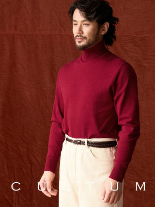 [CULTUM] Cotton Cashmere Blend Turtleneck Sweater
