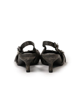 [moromoro2] Leather Bowknot Sandals