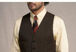 [CULTUM] 1930s Wool Blend Twill 4-Pocket Vest