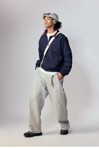 [Monterest] Water-Resistant Contrast Collar Zip Jacket