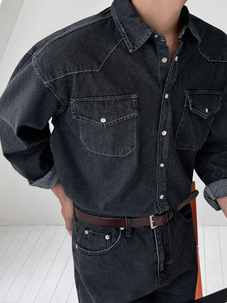 Toffee Western Denim Shirt