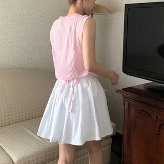 A-line cotton flared skirt