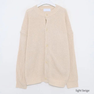 U-neck knit cardigan
