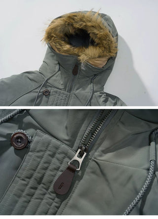 [Monterest] N2B Hooded Down Jacket with Fur Trim